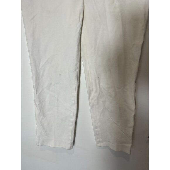 J.McLaughlin Cream Straight Leg Mid-Rise Zip closure Women's Pants Size 8 - Picture 4 of 11